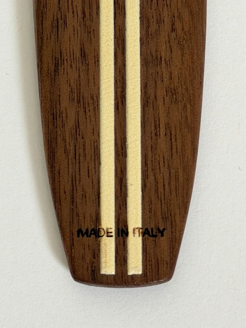 Saint Laurent YSL Surf Surfboard Logo Stripe Wood Charm Keychain Key Ring Fob